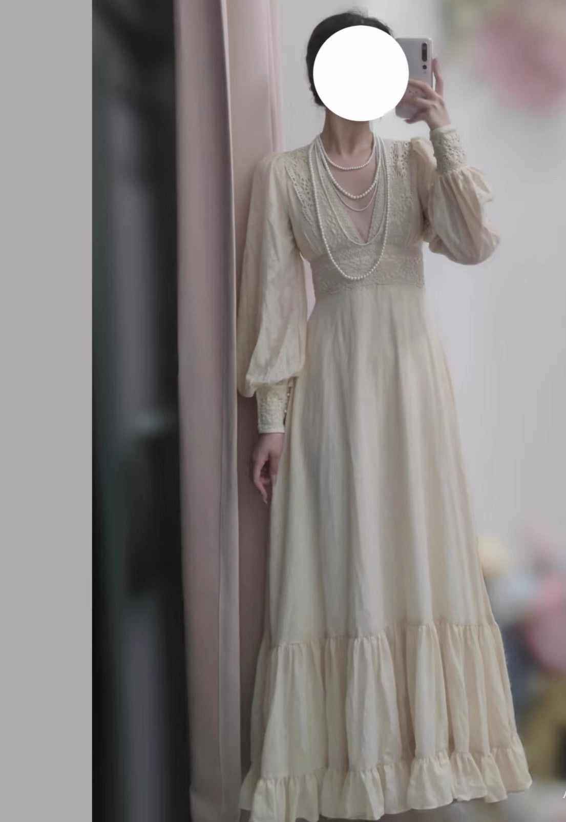 Gunne Sax Remake V Neck Prairie Dress