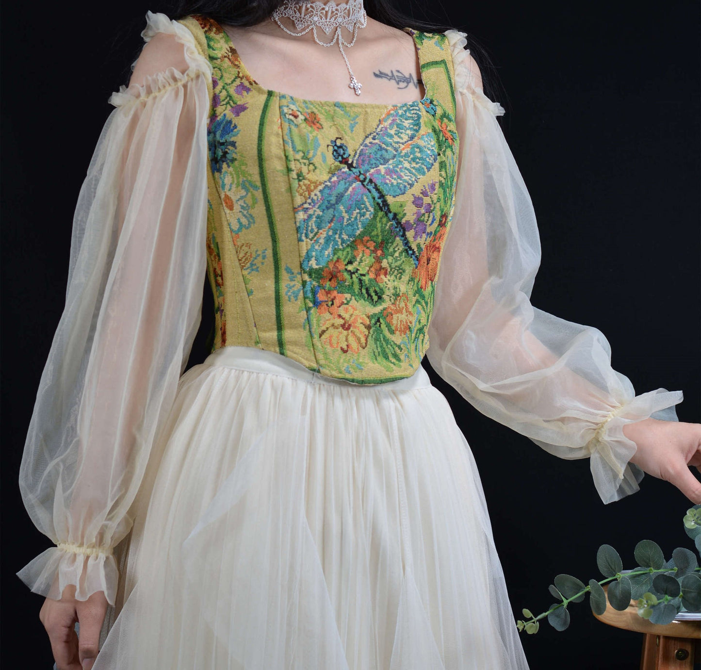 Vintage Remake Tapestry Corset Top