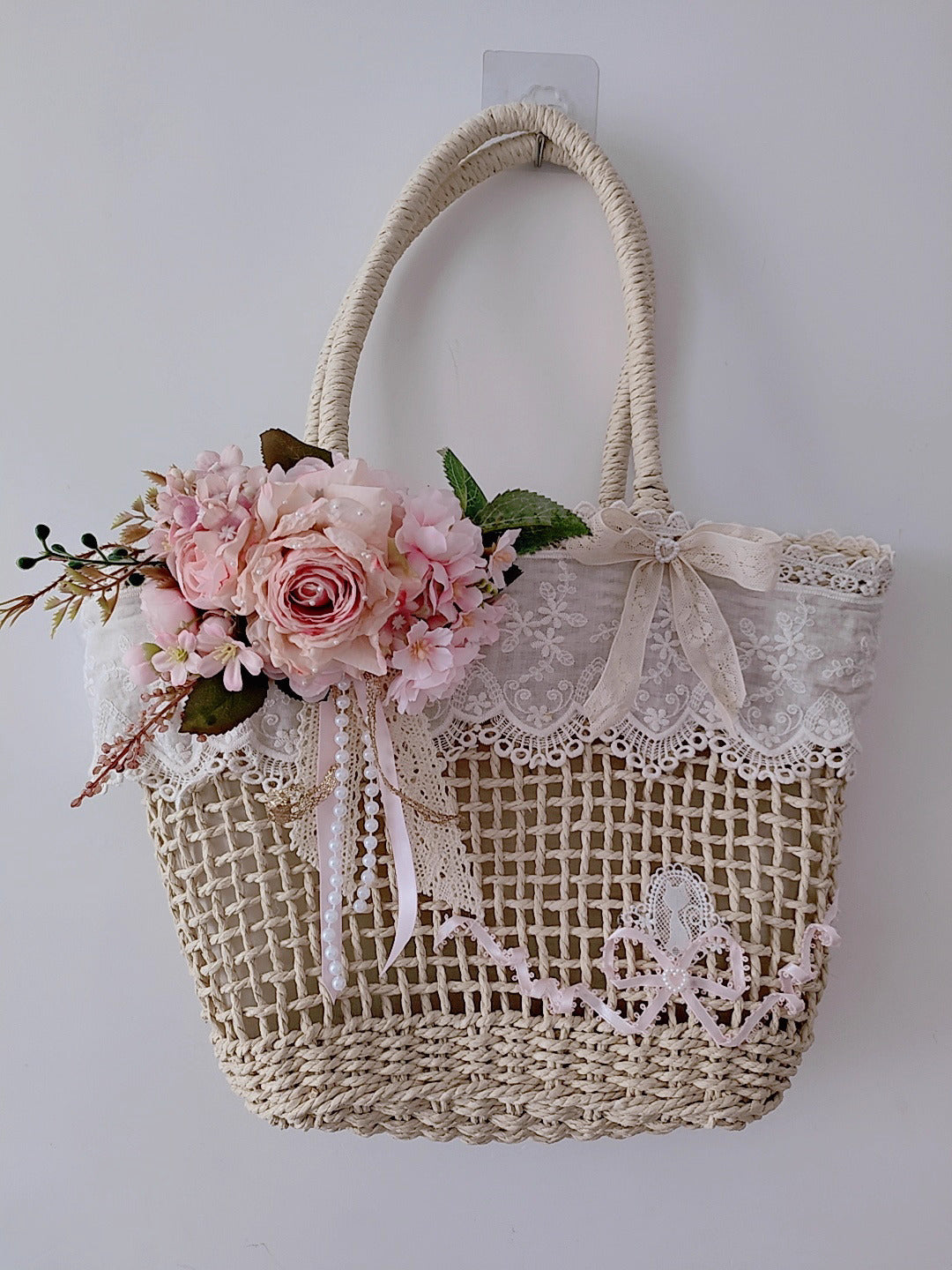vintage hand bag vintage bag cottagecore bag straw bag