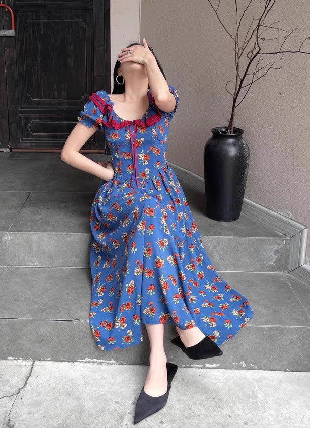 vintage dress cottagecore dress fairycore dress summer dress floral dress