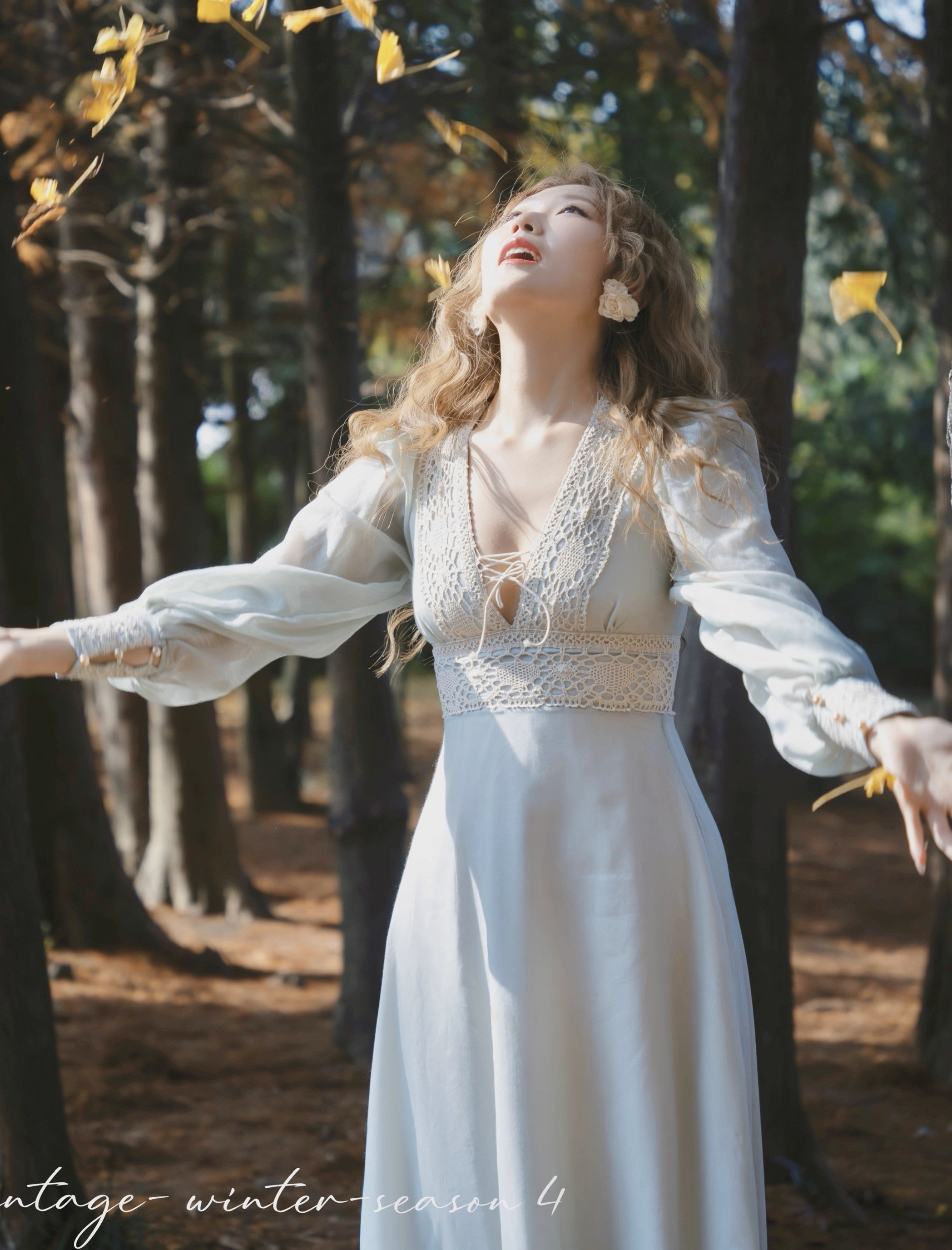 Gunne Sax Remake V Neck Prairie Dress (2 COLORS) – Retro Fairy