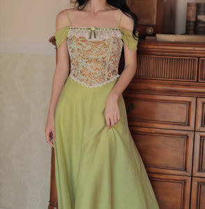 Fairycore Floral Corset Dress