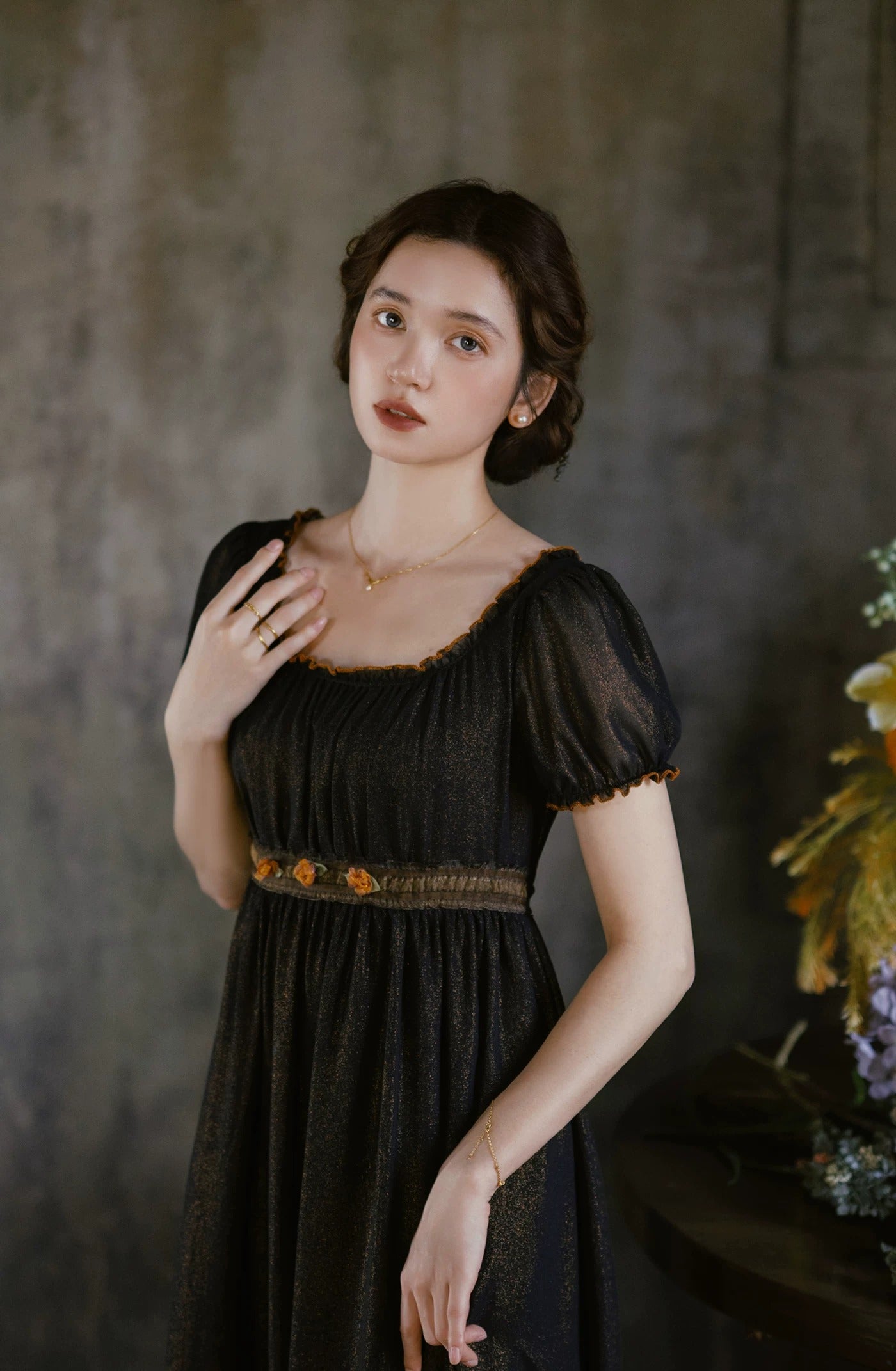 Royalcore Regency Puff Sleeves Dress