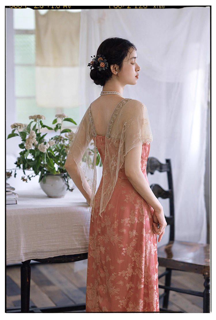 Royalcore Butterfly Sleeves Dress