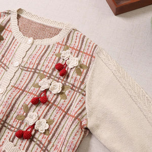 Cottagecore Embroidery Knit Cardigan