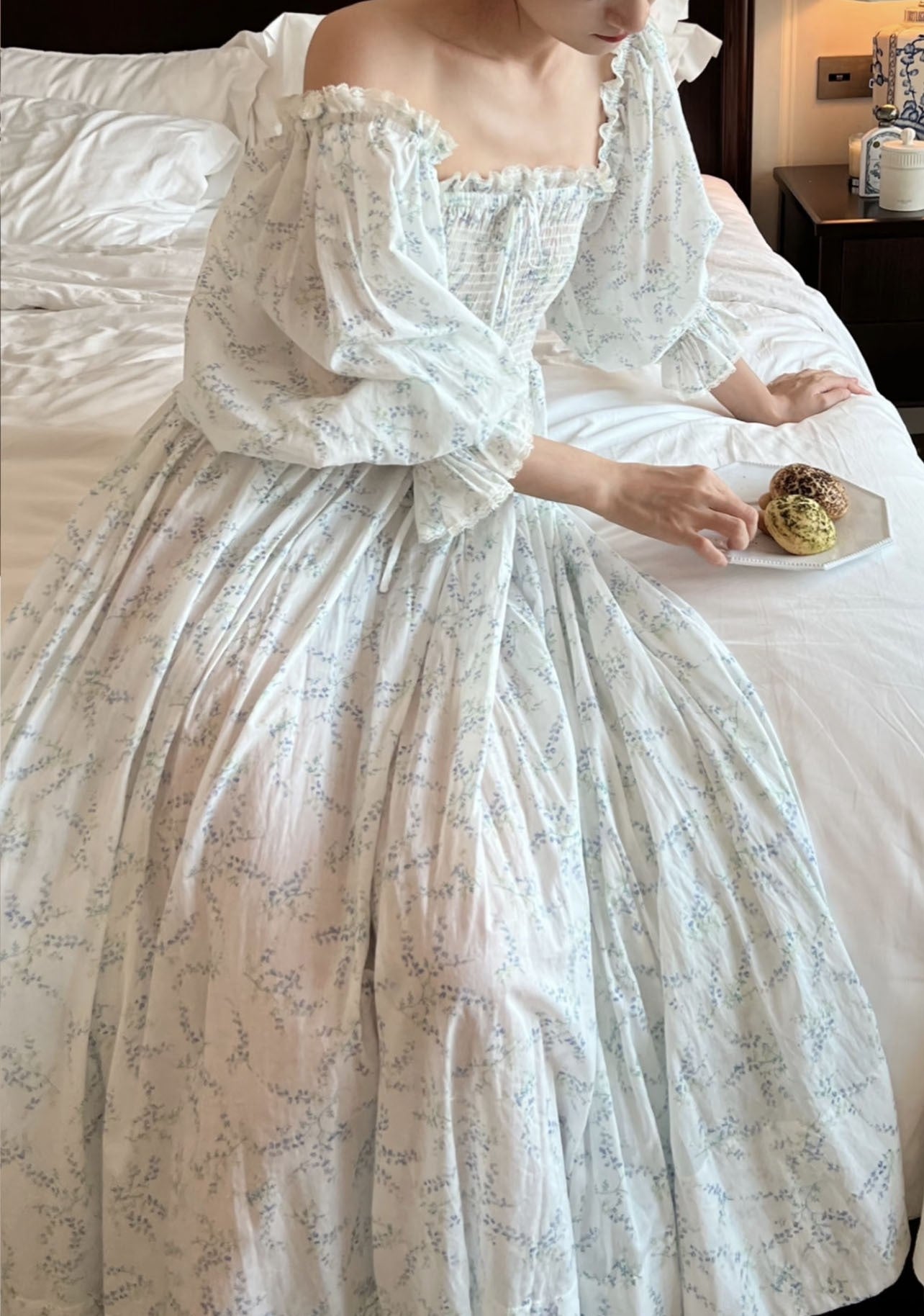 Fairycore Floral Night Dress Home wear