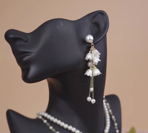 Handmade Lily of the Valley Earrings & Necklace – Retro Fairy