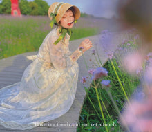 Load image into Gallery viewer, royalcore dress Gunnesax Laura Ashley dress cottagecore dress fairycore dress Vintage Princess Inspired Dress Edwardian dress
