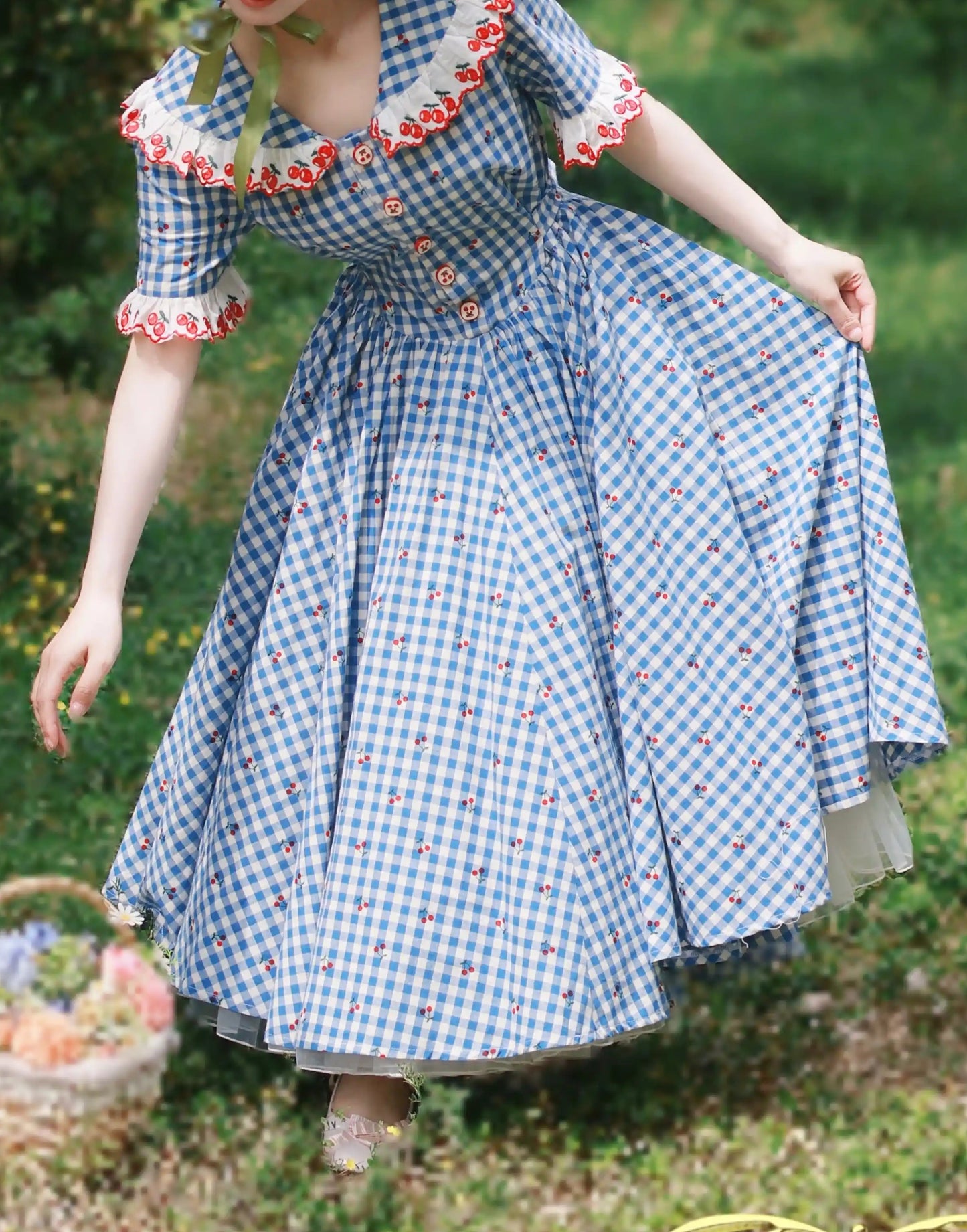 1950S Gingham Swing Dress
