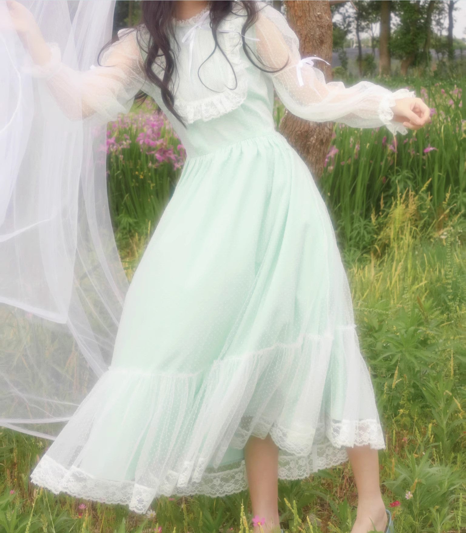 Gunne Sax Remake Dreamy Tulle Dress with Bow – Retro Fairy