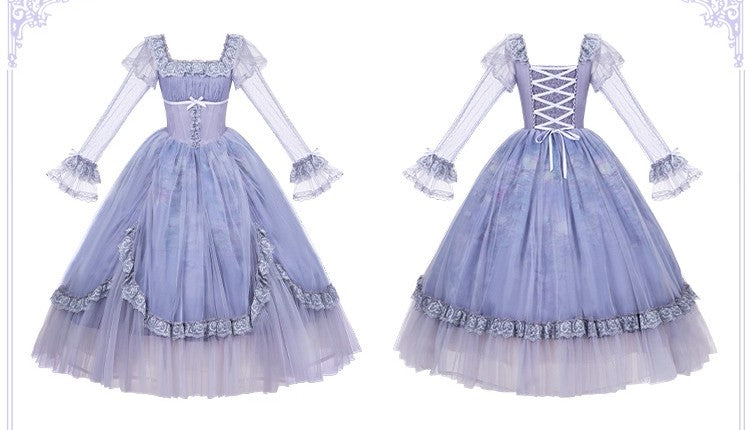 Coquette Princess Ruffled Tulle Corset Dress
