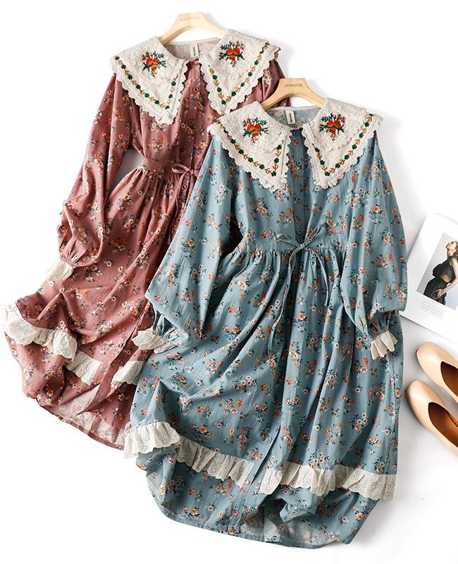 cottagecore dress fairycore plus size dress vintage dress