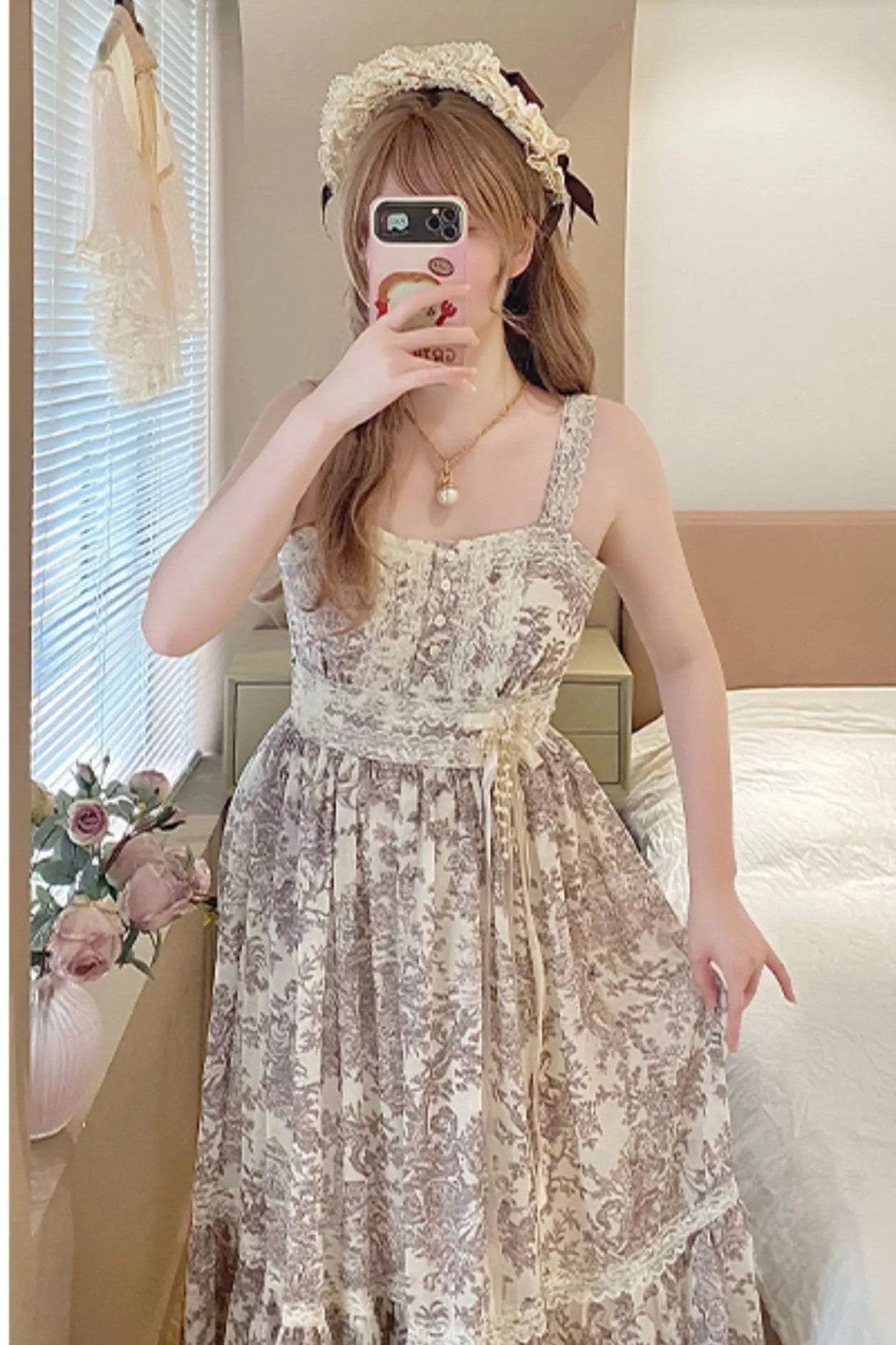 Gunne Sax Remake Rare Sleeveless Floral Dress