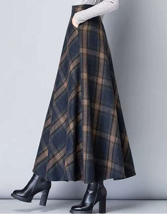 Retro Academia Plaid Skirt