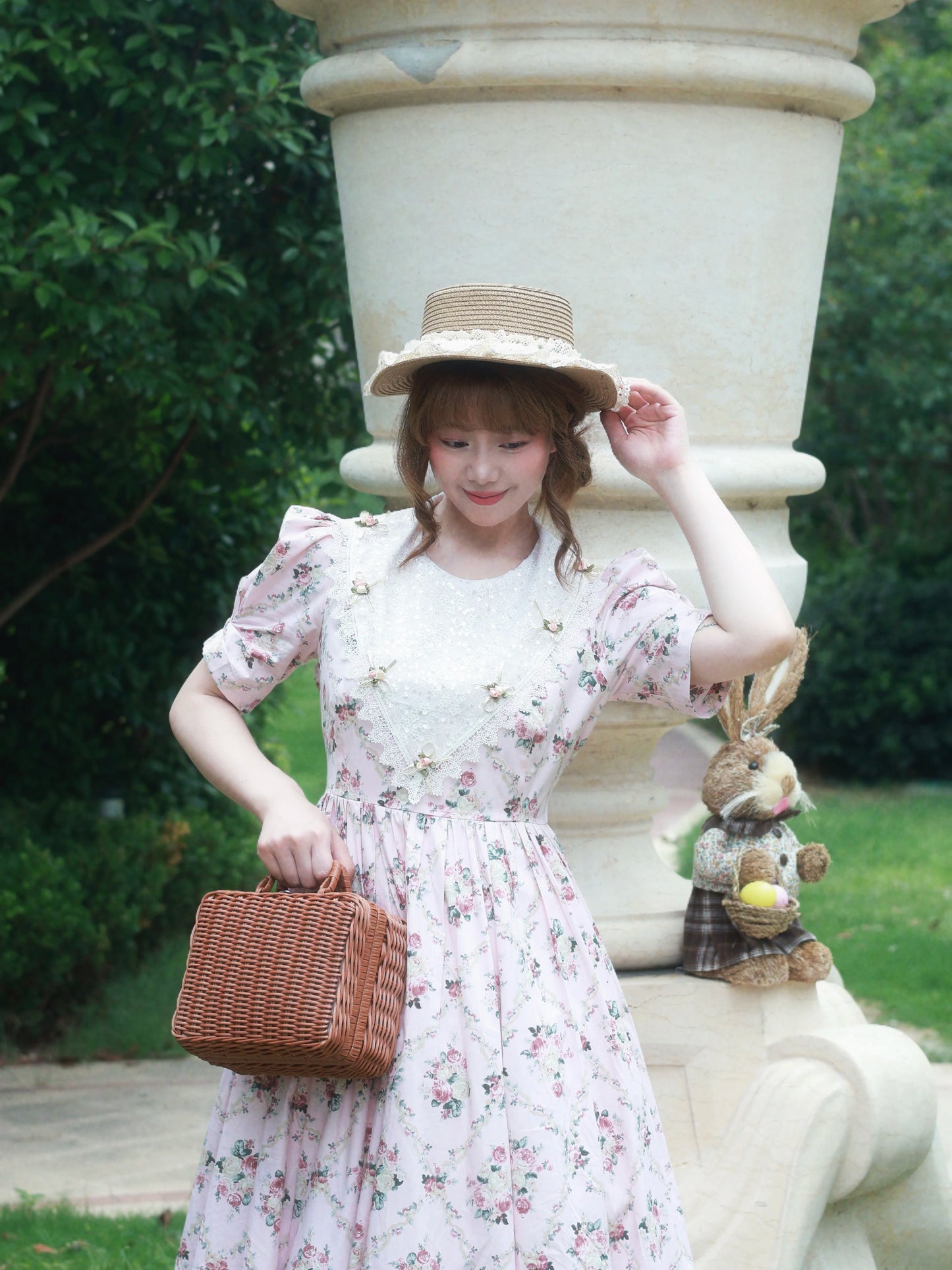 Laura Ashely Style Vintage Floral Swing Dress