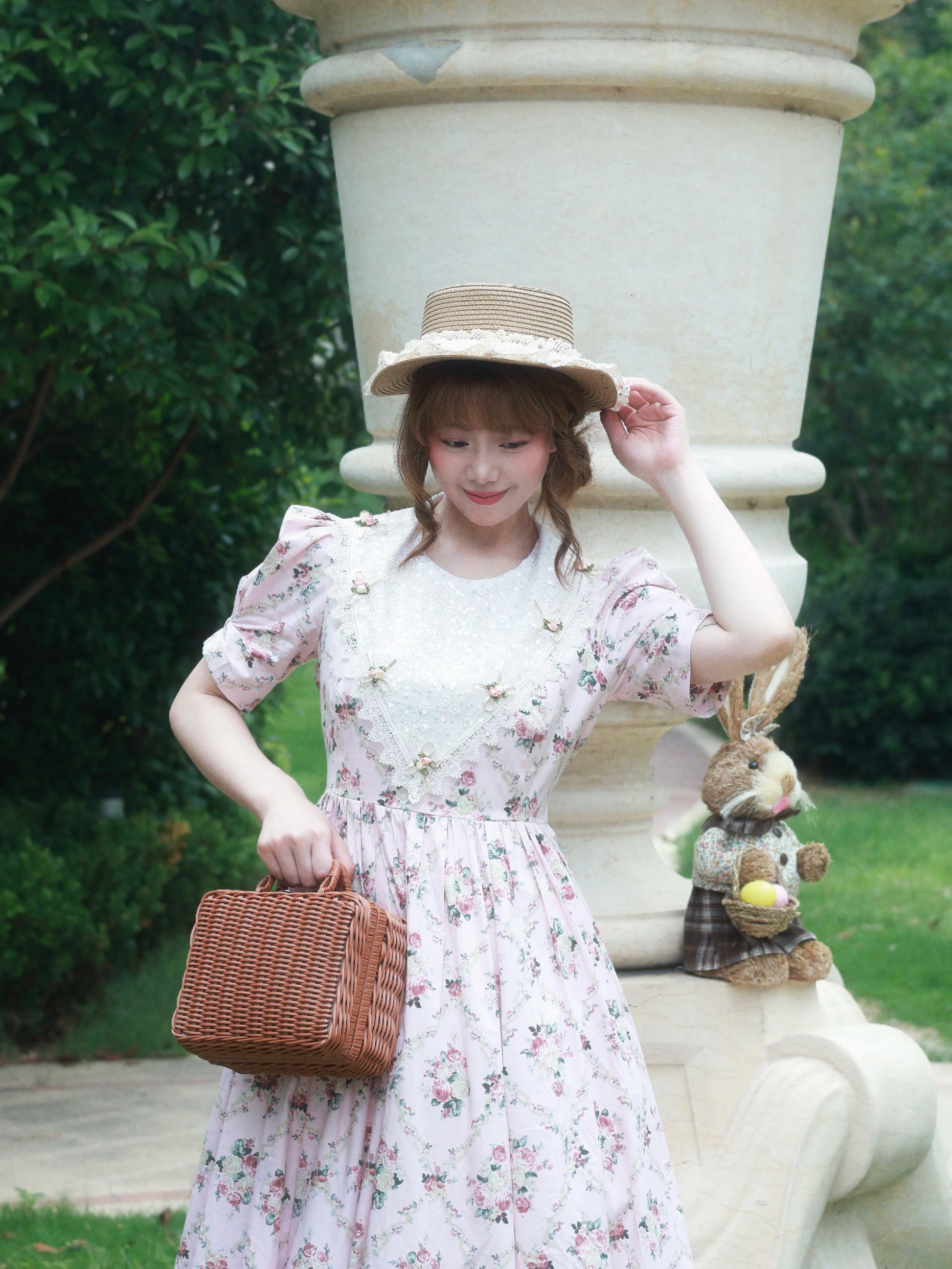 Laura Ashely Style Vintage Floral Swing Dress