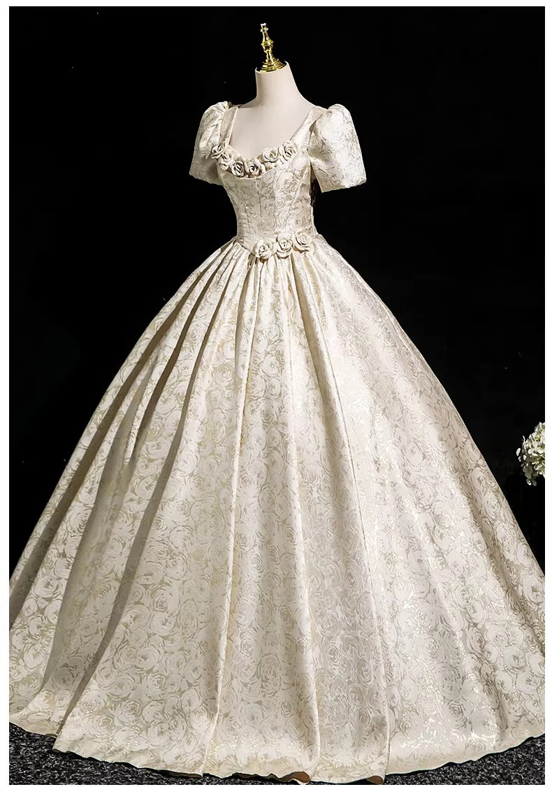 Princesscore Floral Embellished Prom Dress