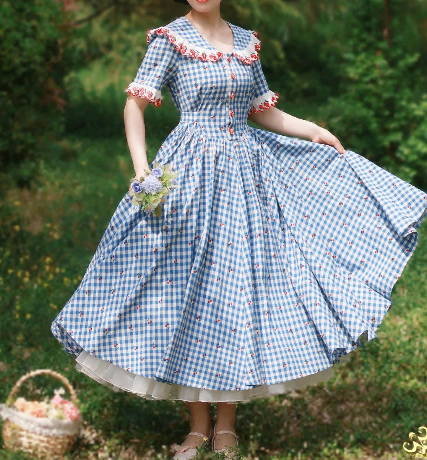 1950s 1940s dress 1930s dress vintage dress cottagecore dress plus size dress
