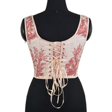Load image into Gallery viewer, Vintage Remake Tapestry Lace up Corset

