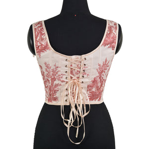 Vintage Remake Tapestry Lace up Corset