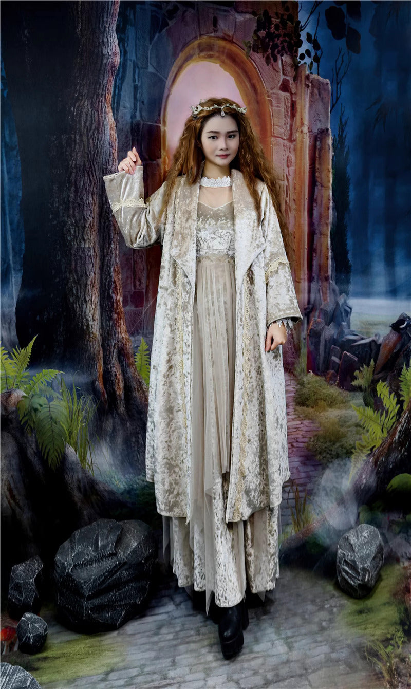 Royalcore Puff sleeves Vintage Velvet Coat