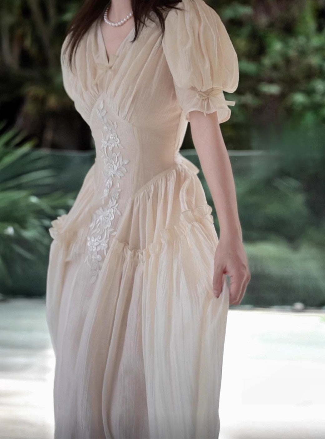 Vintage 1930s Coquette Embroidery Dress