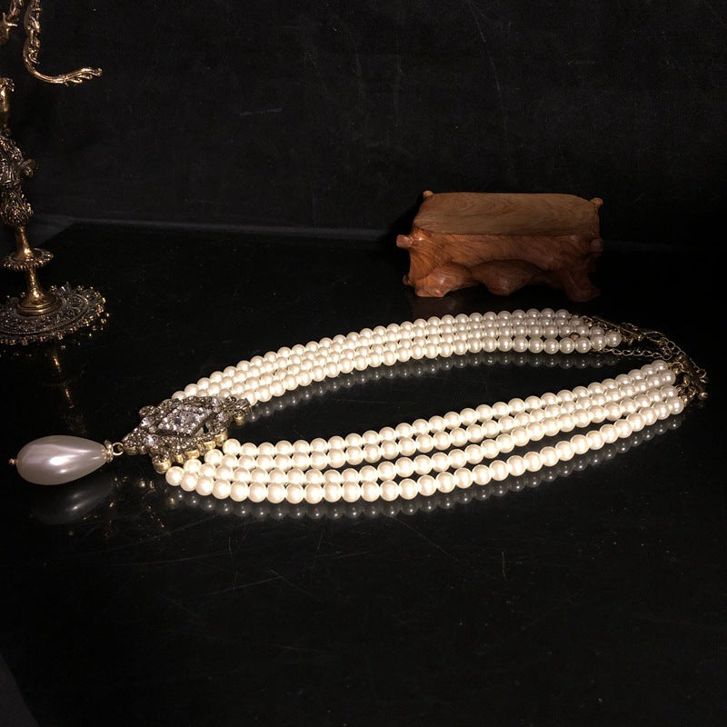 Baroque Style Pearl and Gemstone necklace & Earrings