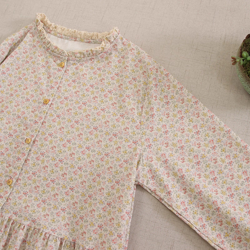 Cottagecore Mori Kei Floral Dress