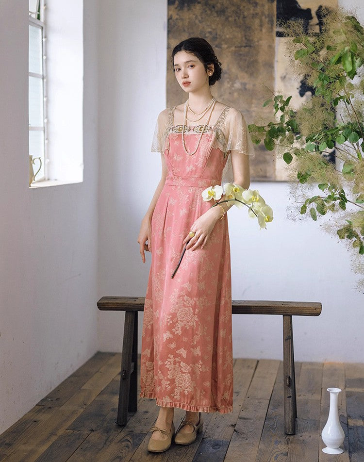 Royalcore Butterfly Sleeves Dress