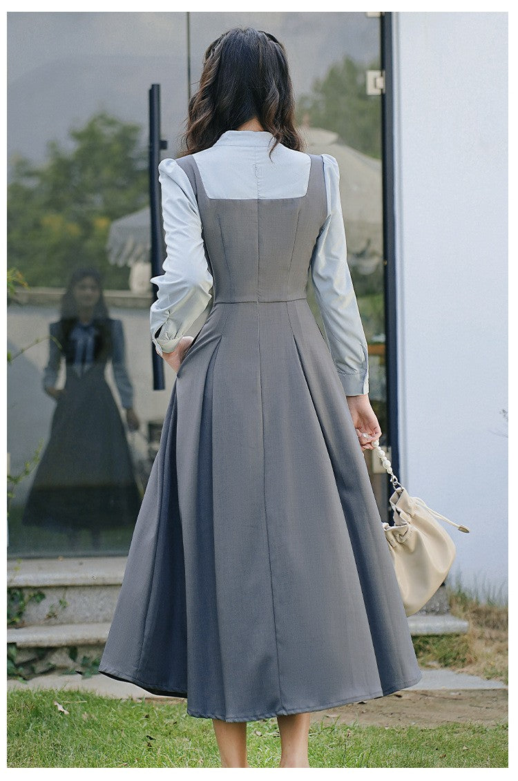 Retro Hepburn Style Contrast Color Dress M I Retro Fairy Retro Hepburn Style Contrast Color Dress M I Retro Fairy