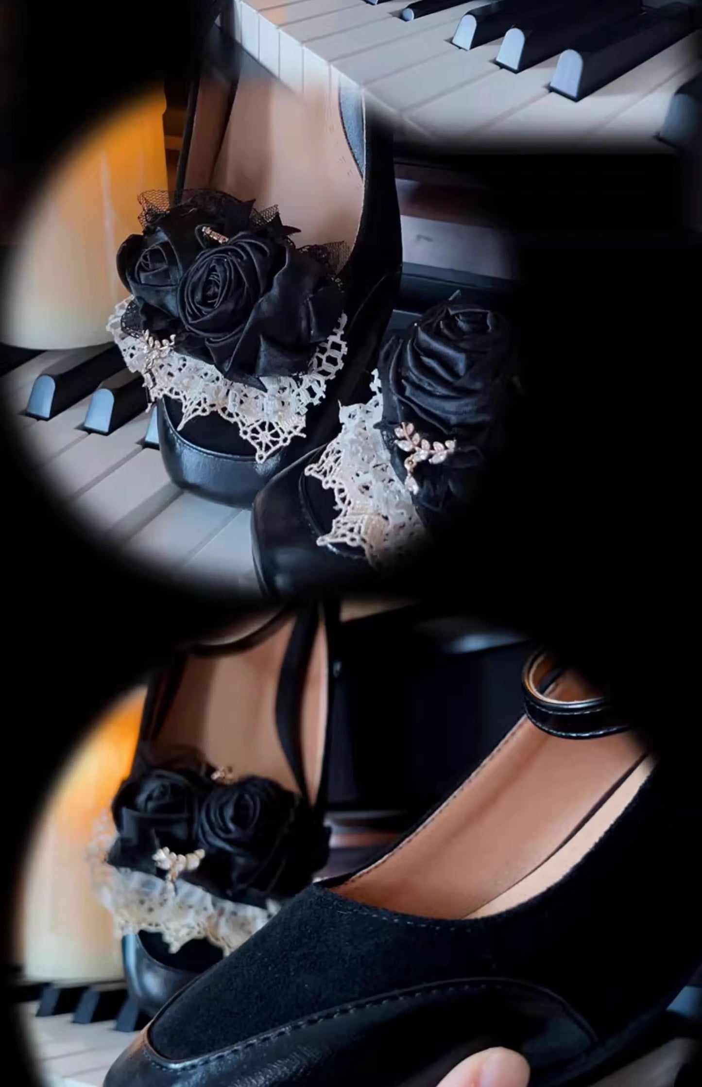 Vintage Rose Decor Mary Jane Shoes