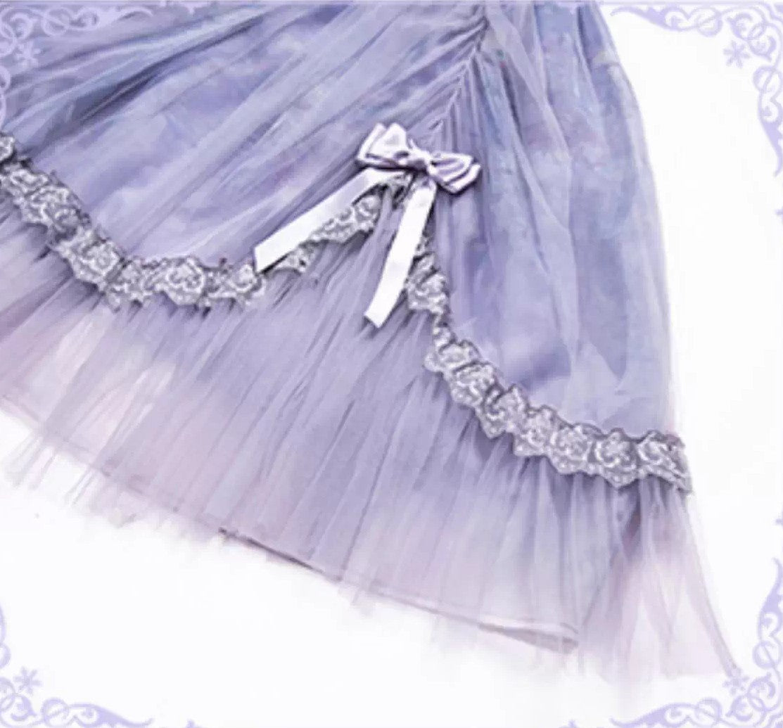Coquette Princess Ruffled Tulle Corset Dress