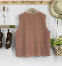 Load image into Gallery viewer, Cottagecore Sleeveless Teddy Vest
