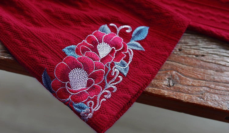 Cottagecore Embroidery Hooded Cardigan