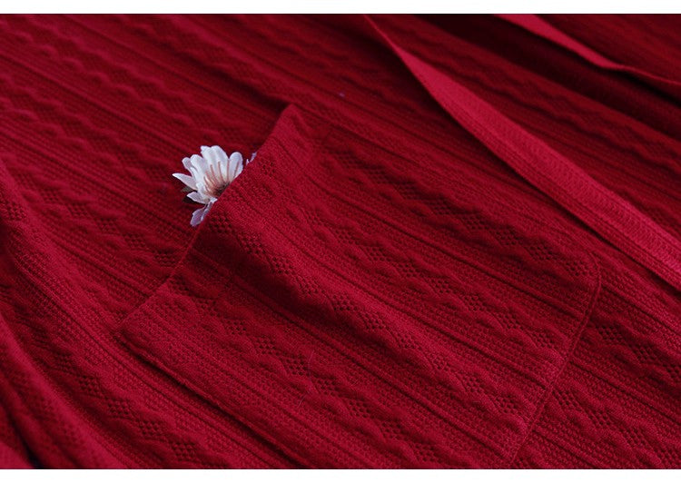 Cottagecore Embroidery Hooded Cardigan