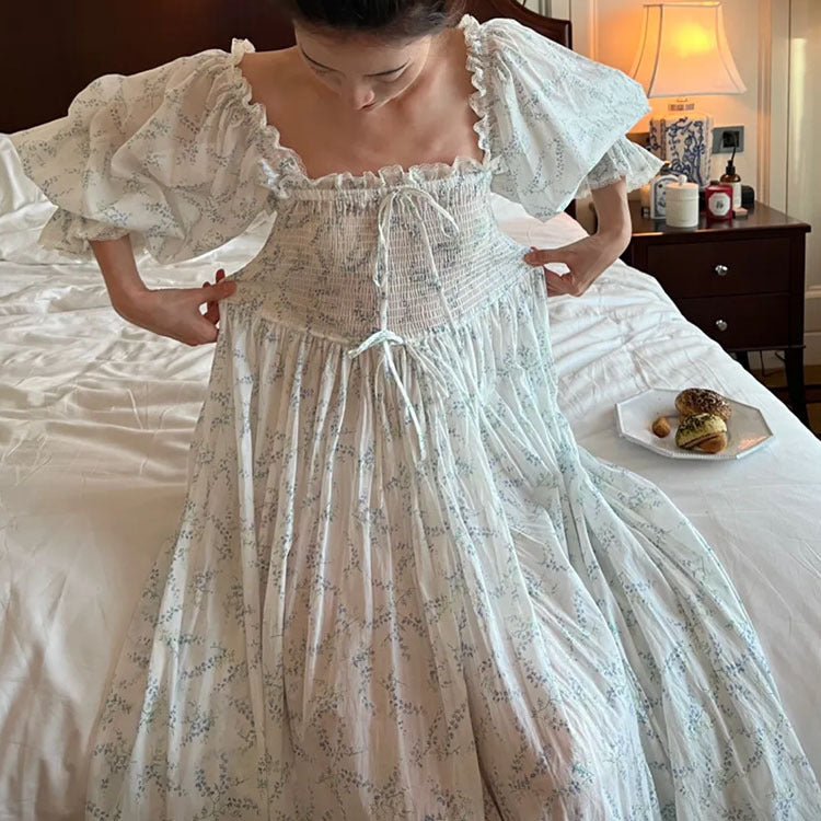 Fairycore Floral Night Dress Home wear