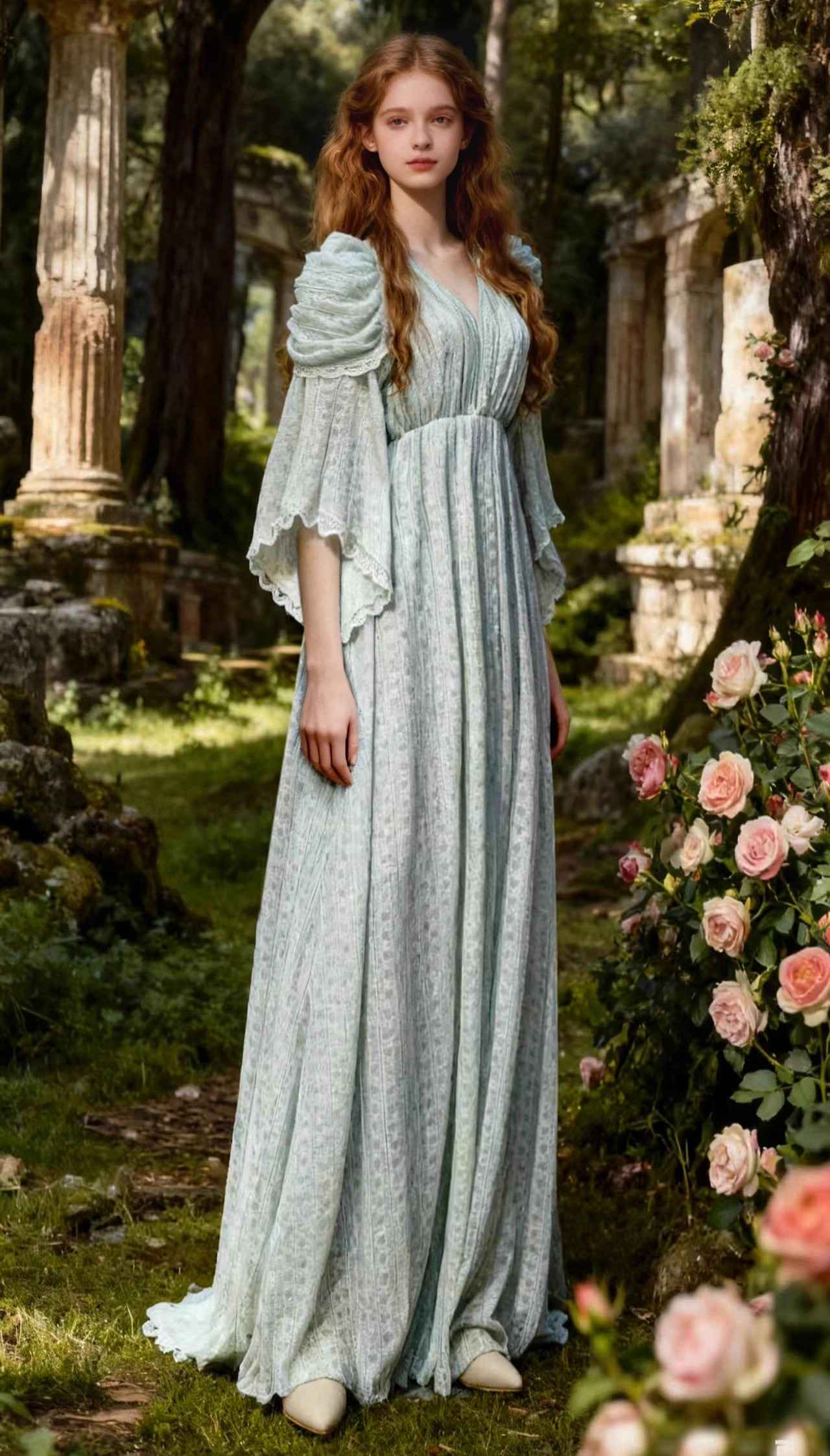 Fairycore V Neck Nymph Dress