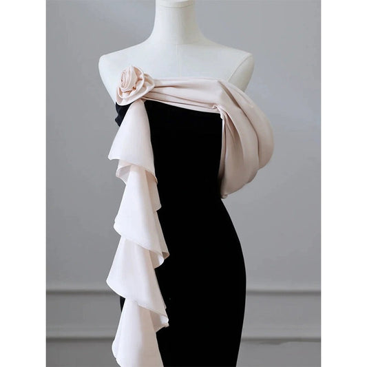 Retro Off-shoulder sleeveless fitted waist mermaid dress