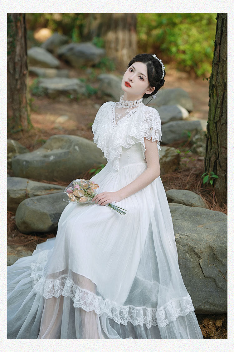 Edwardian Style Lace Bridal Dress