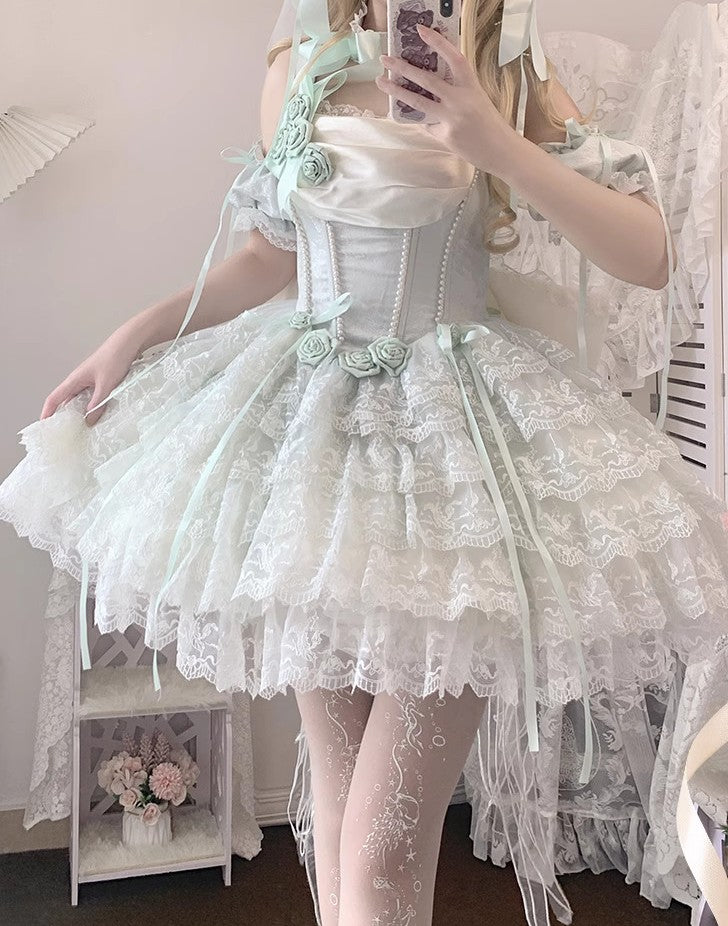 Balletcore Princess Cake Slip Dress