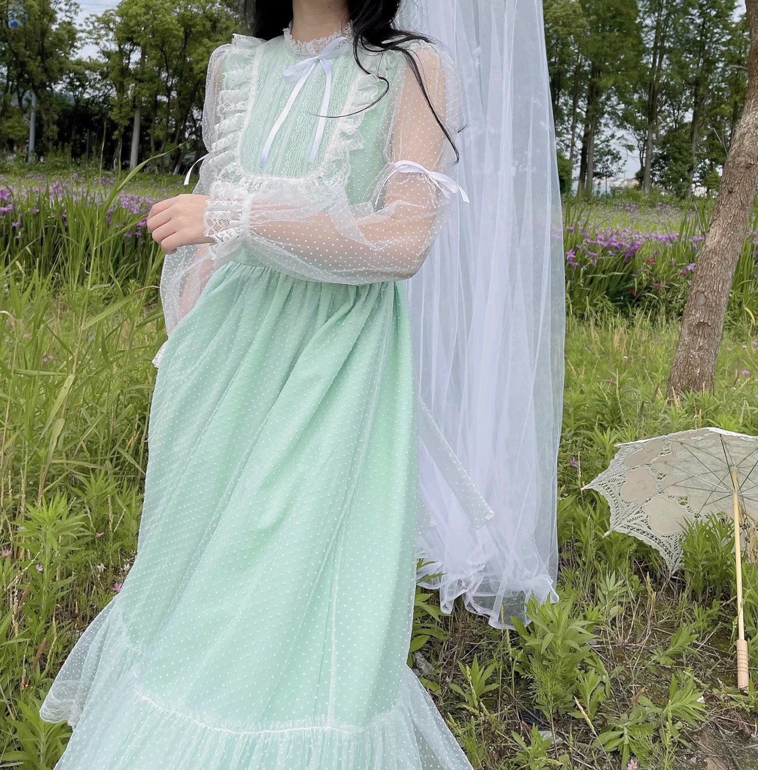 Gunne Sax Remake Dreamy Tulle Dress with Bow – Retro Fairy