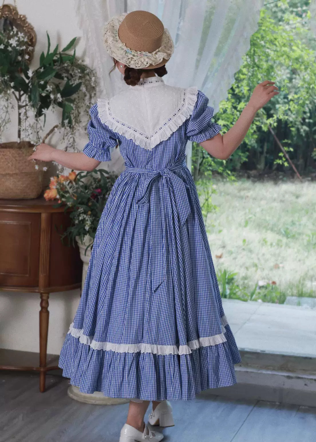 Alice in Wonderland Blue Gingham Tea Dress