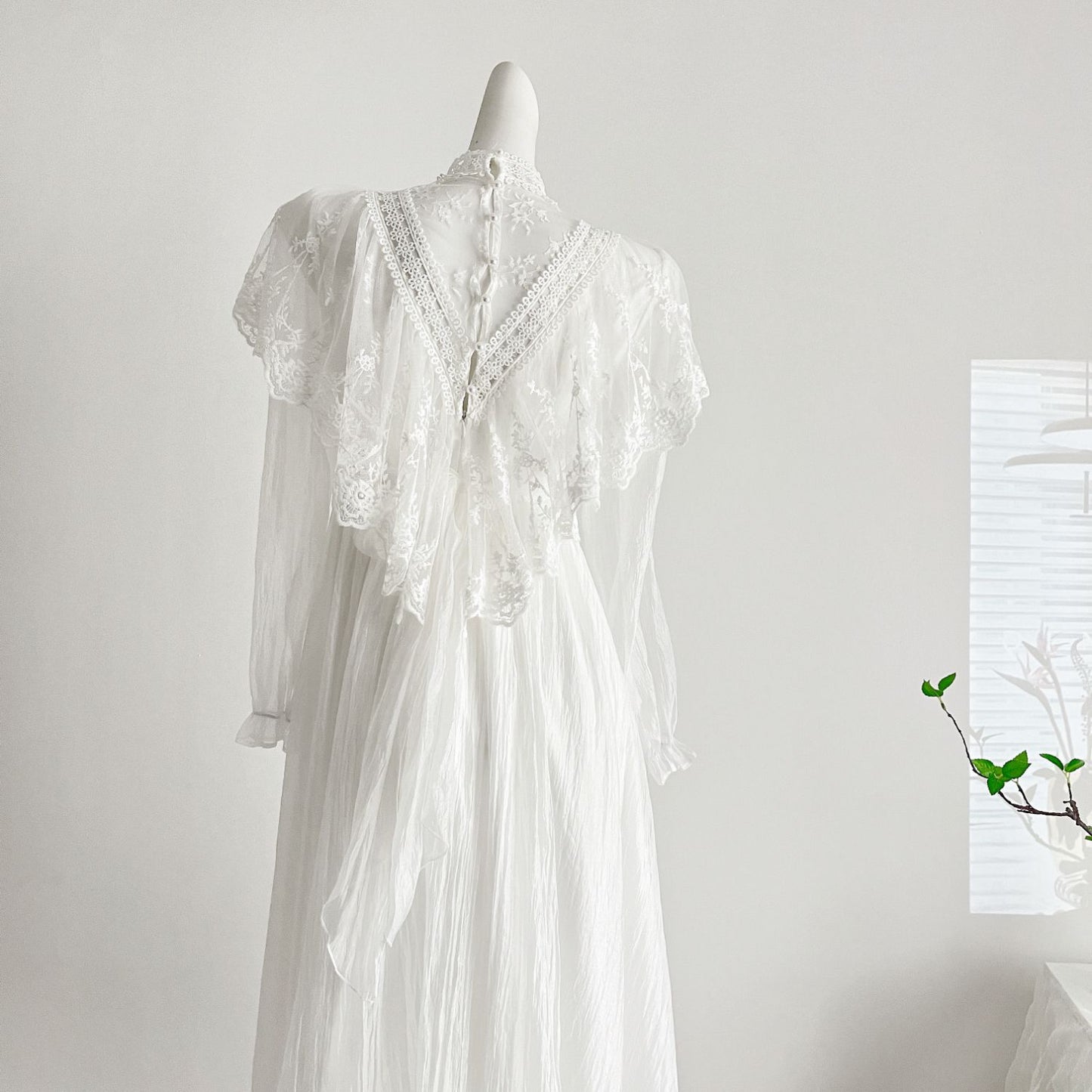 Edwardian Style Lace Bridal Dress