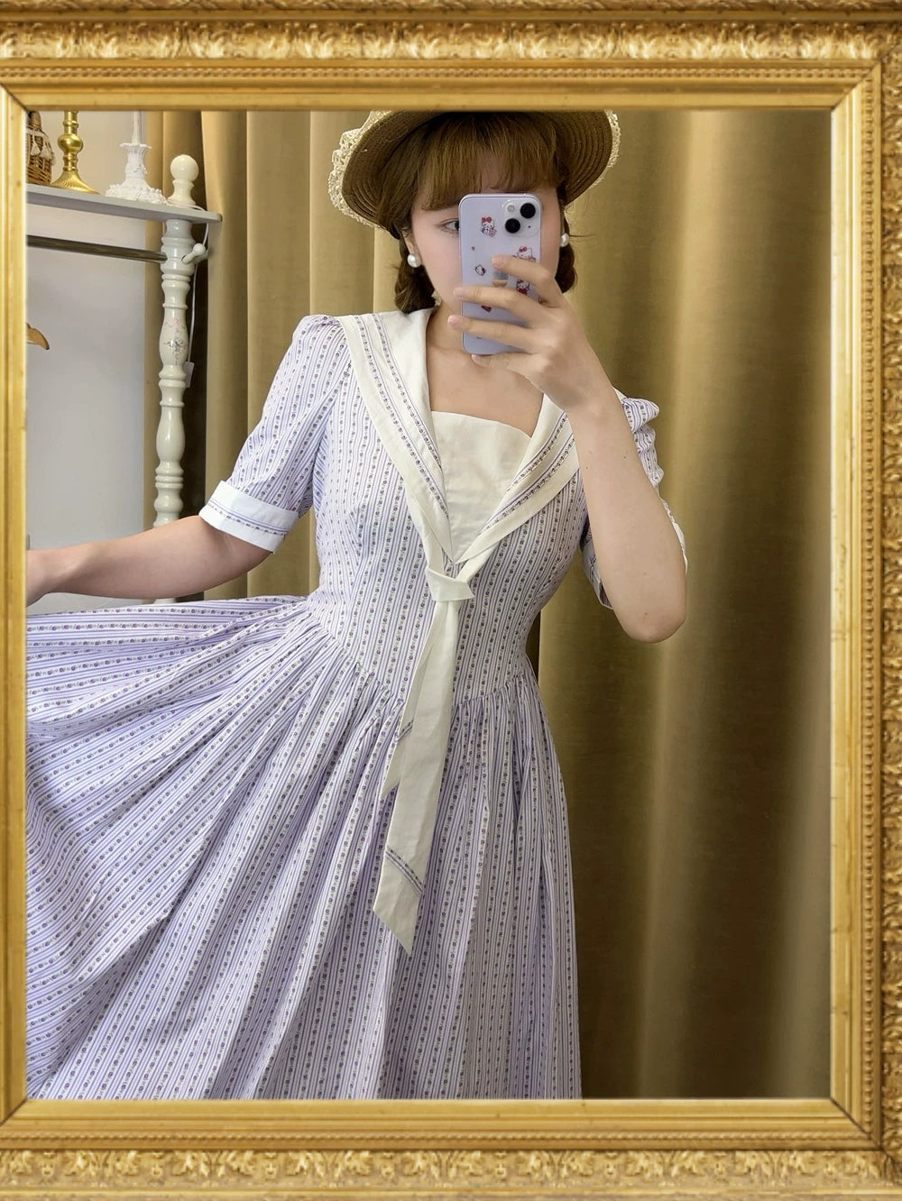 1940s Vintage Sailor Dress