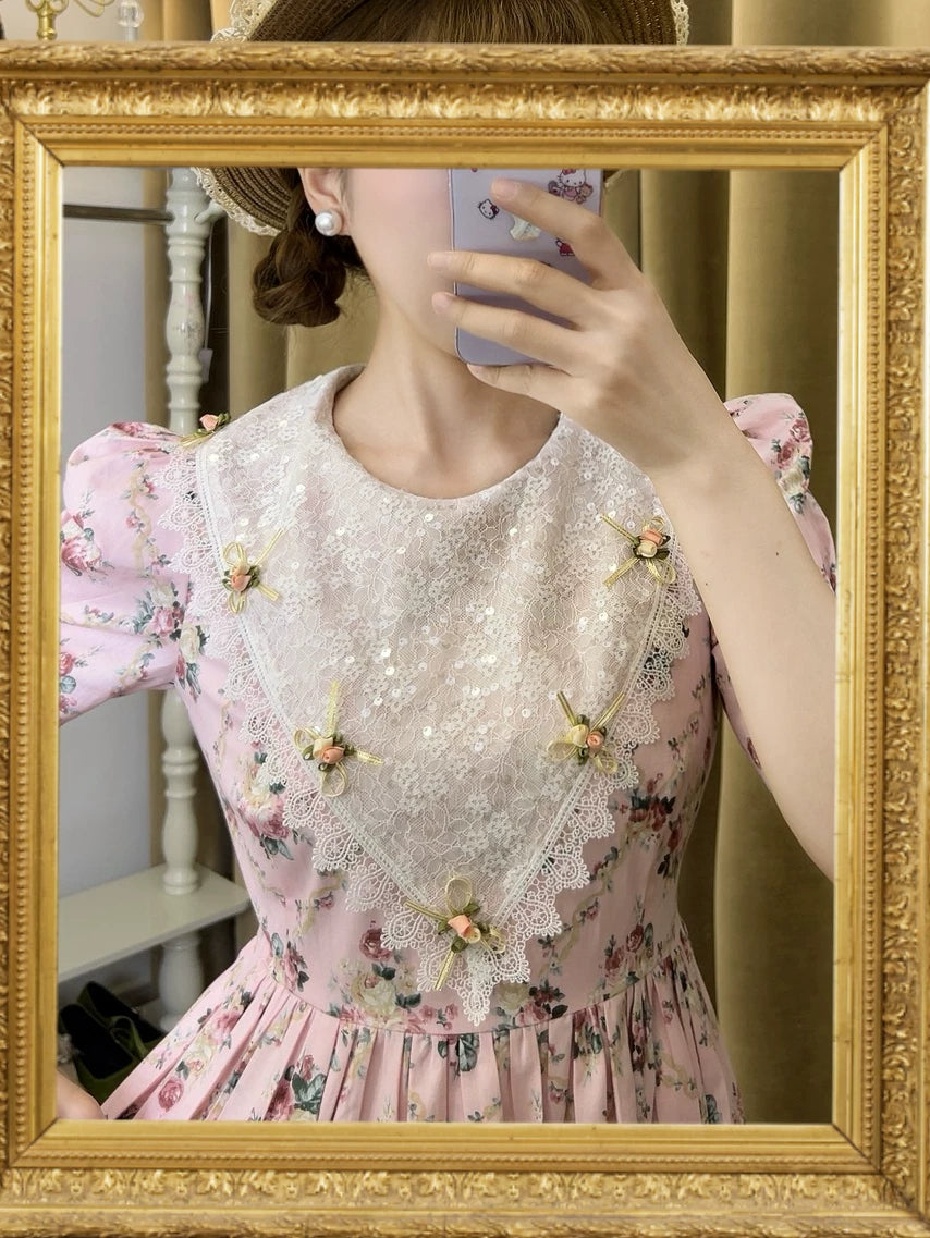 Laura Ashely Style Vintage Floral Swing Dress
