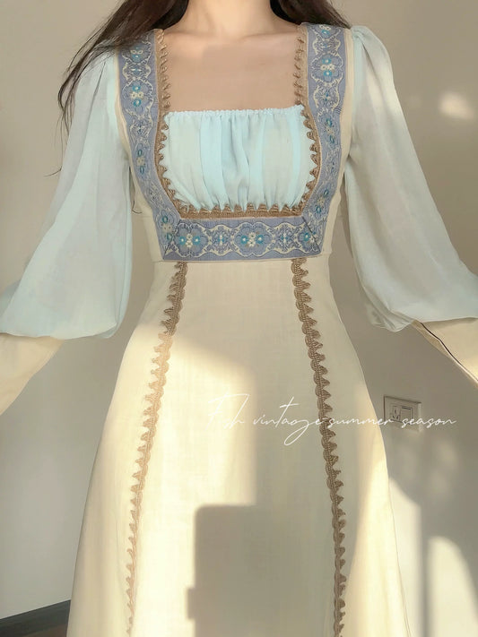 Gunne Sax Remake Prairie Dress with Leg-of-Mutton Sleeves