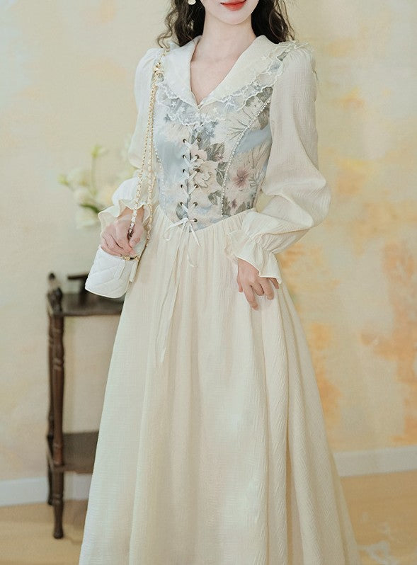 Retro Fairycore Corset Dress