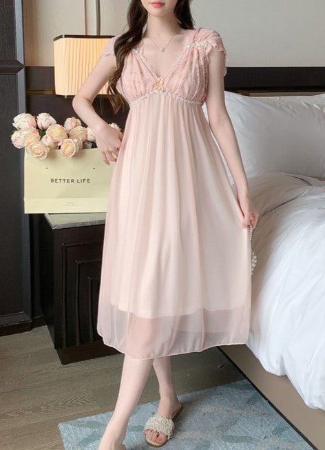 Retro Coquette Sleeveless Sleepwear Night Dress – Retro Fairy
