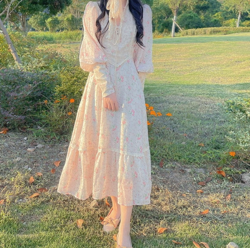 Gunne sax Replica 70s Floral Puff Sleeves Prairie Dress – Retro Fairy