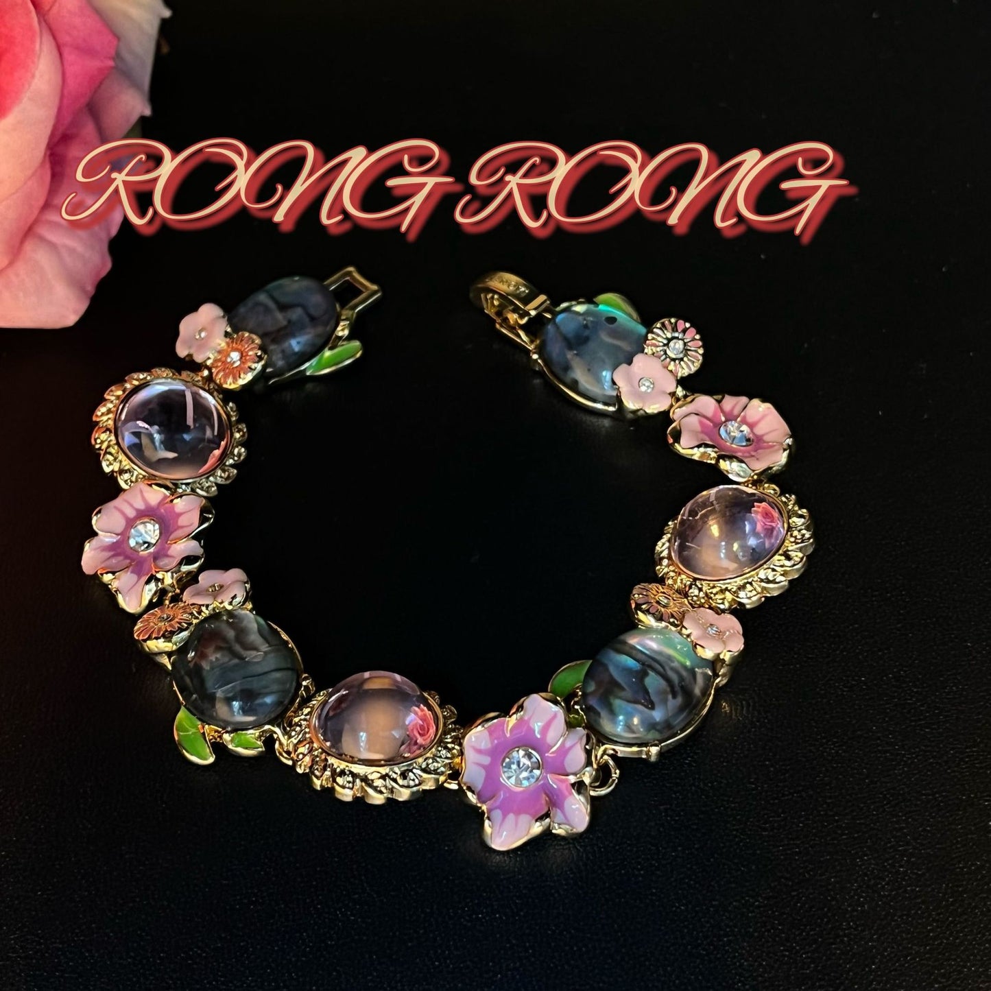 Fairycore Flower Embellished Bracelet